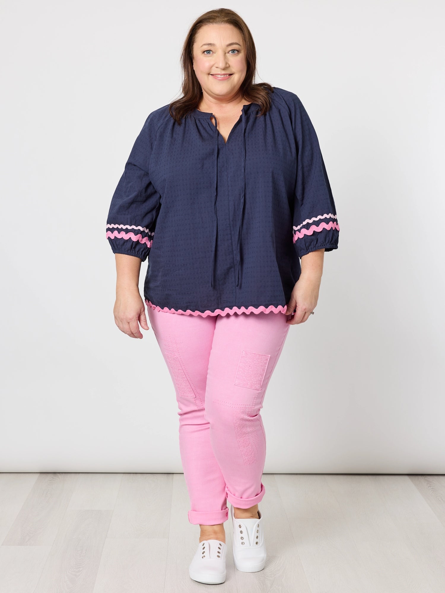 Ric Rac Top - Navy – RC & Co