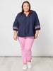 Ric Rac Top - Navy