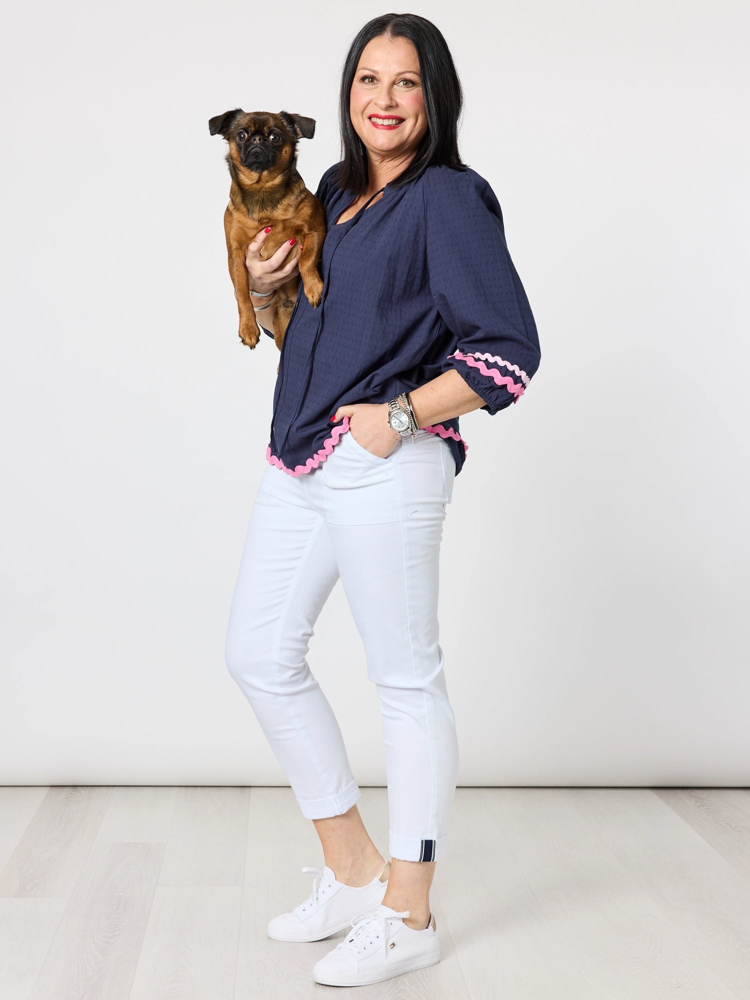 Ric Rac Top - Navy – RC & Co