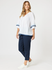 Ric Rac Top - White/Blue rc&co