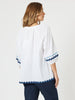 Ric Rac Top - White/Blue rc&co