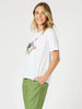 Aviary Sequin Print Tee - White rc&co
