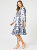 Resort Beaded Dress - White/Navy rc&co
