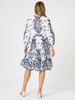 Resort Beaded Dress - White/Navy rc&co