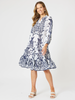 Resort Beaded Dress - White/Navy rc&co