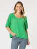 Lino V Neck Top - Elm RC&CO