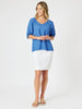 Stitch Hem Detail Skirt - White RC&CO