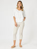 Lino V Neck Top - White