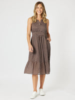 Get Spotty Print Dress - Koko White