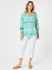 Santorini Cotton Capri Pant -  White rc&co