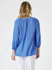 Mykonos Check Blouse - Sardinia Blue