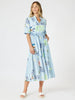 Destination Print Maxi Dress - Pale Blue rc&co