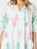 Pina Colada Pineapple Print Dress - White Multi
