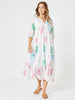 Pina Colada Midi Dress - White Multi