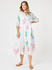 Pina Colada Midi Dress - White Multi