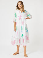 Pina Colada Pineapple Print Dress - White Multi