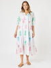 Pina Colada Midi Dress - White Multi