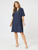 Top Stitch Detail Dress - Navy RC&CO