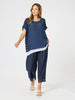Palma Side Button 2 in 1 Look Top - Navy/White rc&co