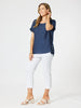 Palma Side Button 2 in 1 Look Top - Navy/White rc&co