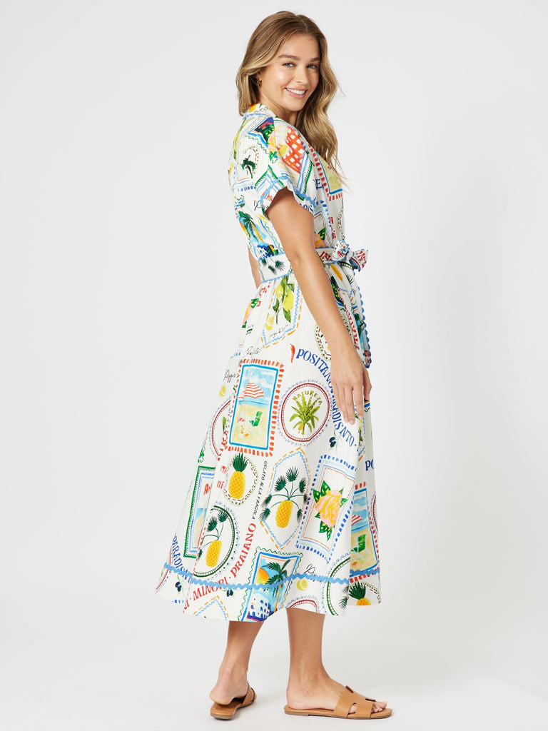 Amalfi Print Dress - Blue/Multi rc&co