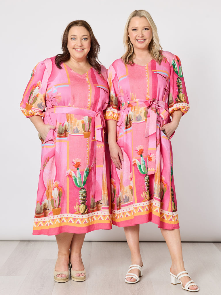 The Tulum Print Dress - Pink/Multi rc&co