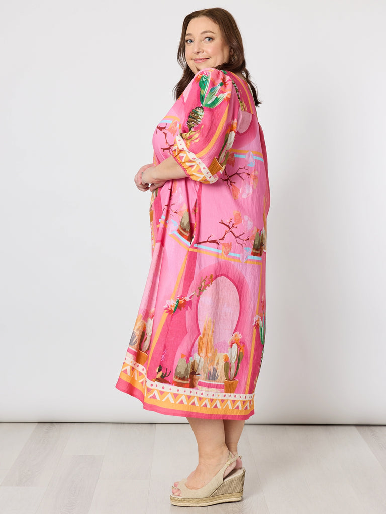 The Tulum Print Dress - Pink/Multi rc&co