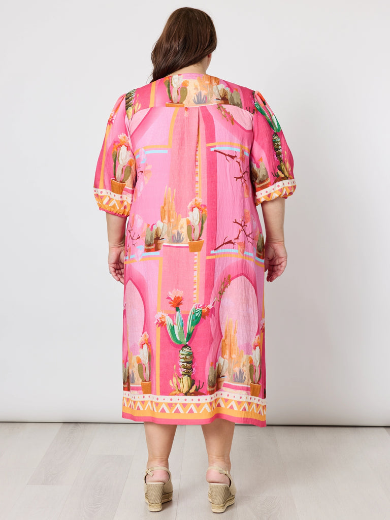 The Tulum Print Dress - Pink/Multi rc&co