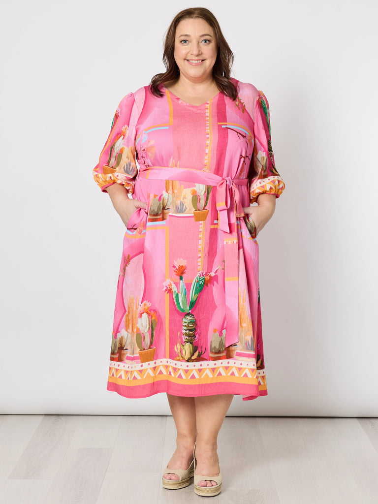 The Tulum Print Dress - Pink/Multi rc&co