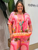 The Tulum Print Shell Top - Pink/Multi