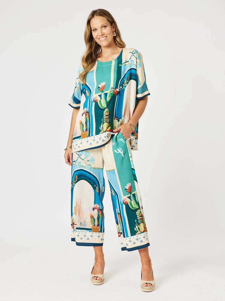 The Tulum Pant - Blue/Multi RC&CO