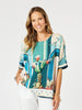 The Tulum Shell Top - Blue/Multi RC&CO