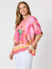 The Tulum Print Shell Top - Pink/Multi