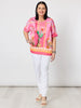 The Tulum Print Shell Top - Pink/Multi rc&co