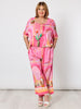 The Tulum Print Wide Leg Pant - Pink/Multi