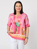 The Tulum Print Shell Top - Pink/Multi rc&co