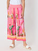 The Tulum Print Wide Leg Pant - Pink/Multi