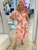 Haiti Floral Print Dress - Pink/Natural