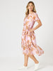 Haiti Floral Print Dress - Pink/Natural