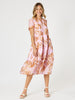 Haiti Floral Print Dress - Pink/Natural