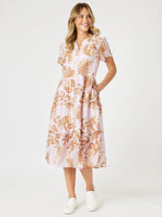 Haiti Floral Print Dress - Pink/Natural