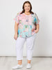 Capri Print Top - Pastel Multi rc&co