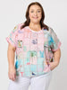 Capri Print Top - Pastel Multi rc&co