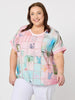 Capri Print Top - Pastel Multi rc&co