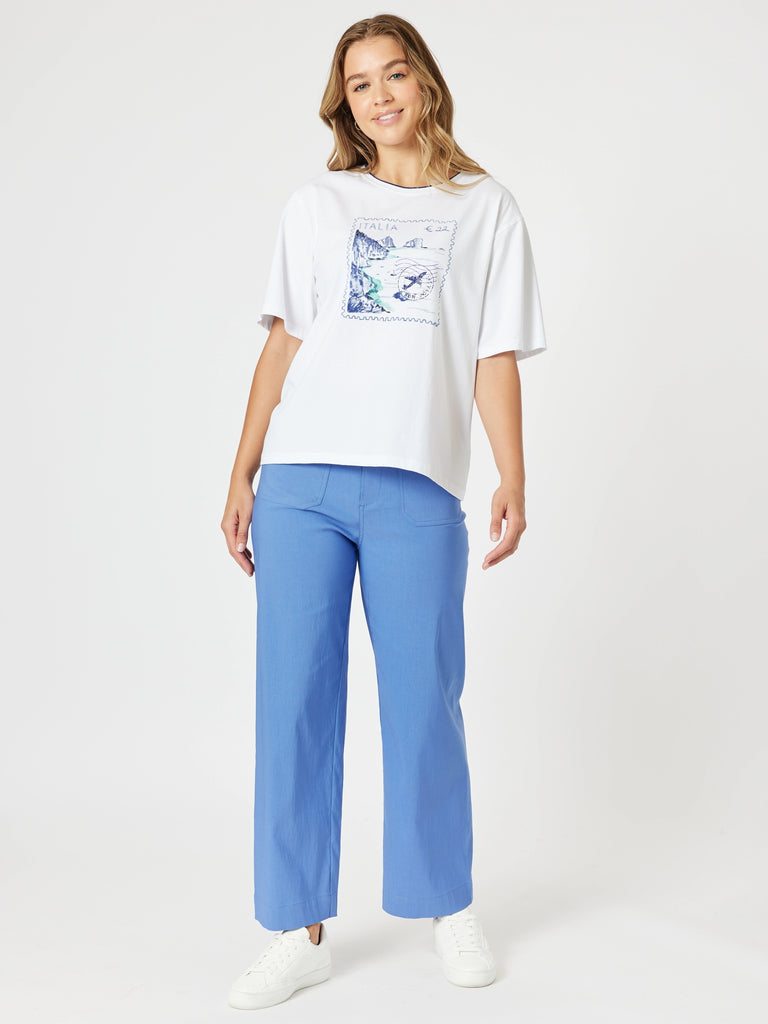 Marine Wide Leg Pant - Blue rc&co