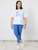 Italia Print Tee - White/Blue rc&co