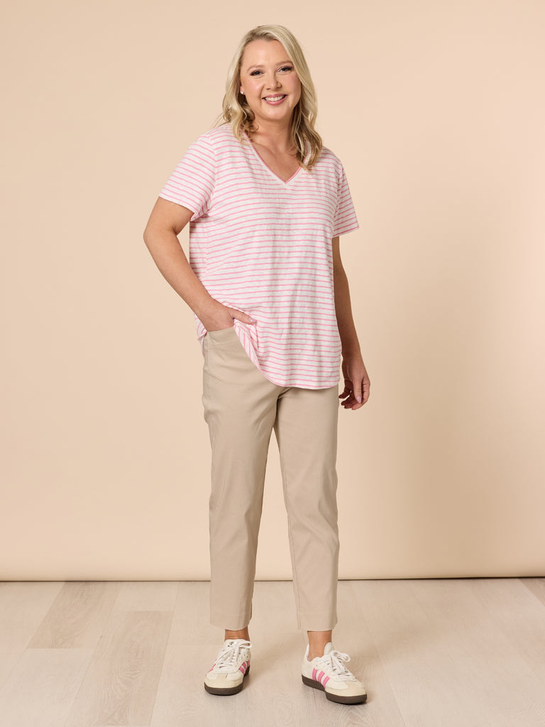 Zara Stretch Pant - Natural rco&co