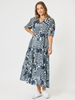 Calabasas Print Dress - Navy/White rc&co