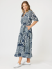 Calabasas Print Dress - Navy/White rc&co