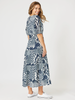 Calabasas Print Dress - Navy/White rc&co